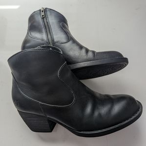 Born Carmel Black Leather Boots